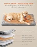 Feandrea Dog Bed Mat, XL, 105 x 70 cm, Pet Blanket for Dogs and Cats, Machine Washable Warm Pet Mattress, Dove Gray UPPB044GD01