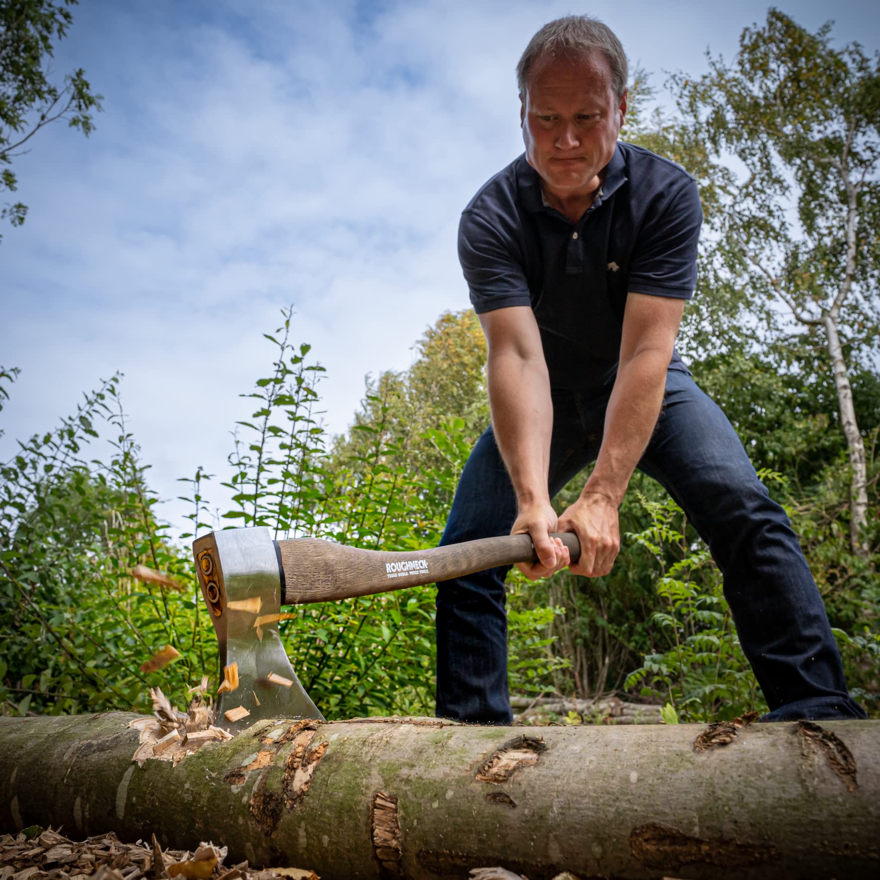 Roughneck ROU65675 Traditional Hickory Handle Axe 1.6kg (3½lbs) Marron