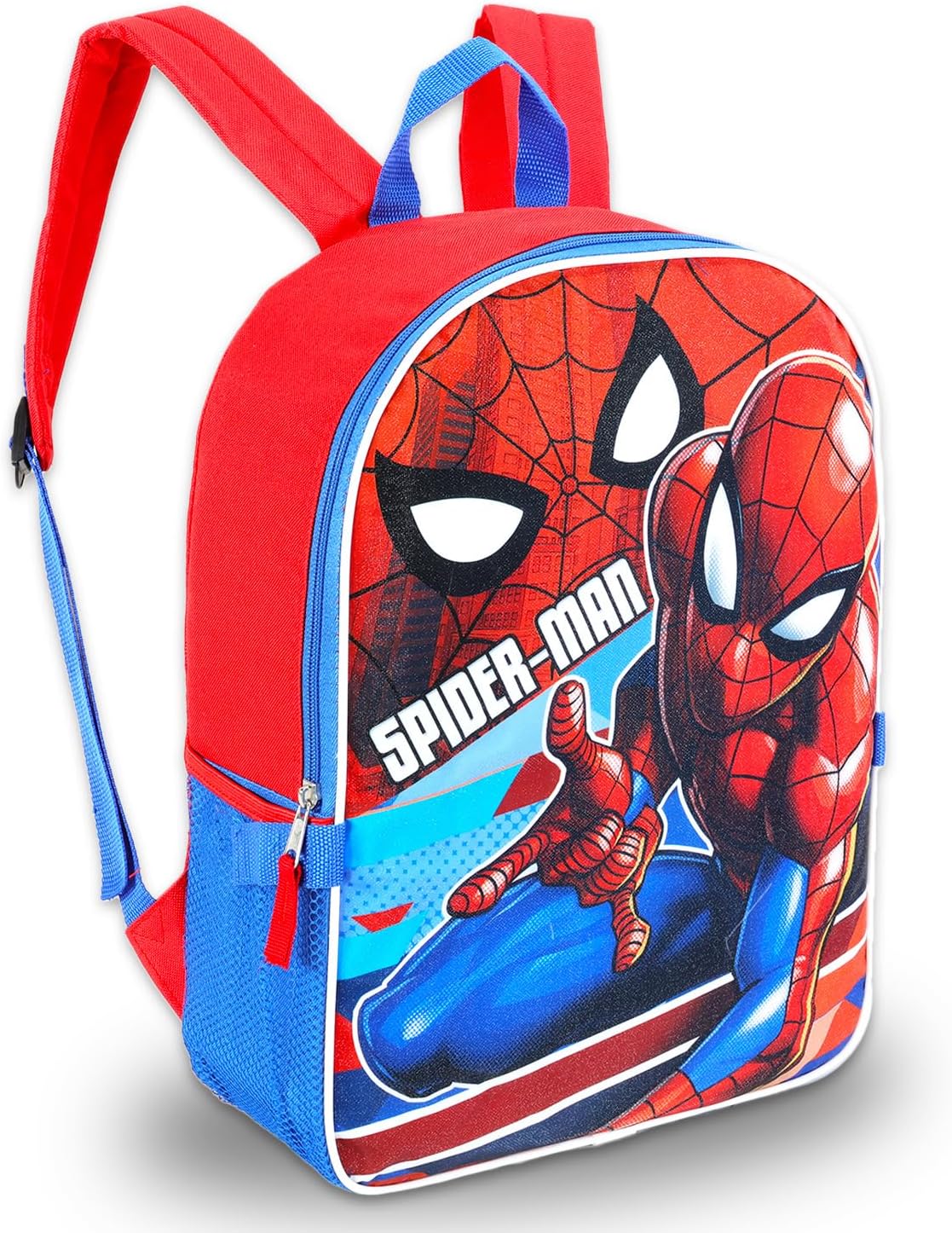 Marvel Spiderman Backpack with Lunch Box Set - 5 Pc Bundle of 15" School Bag for Kids, Lunch Bag, Stickers, More Spiderman School Supplies - Image 2