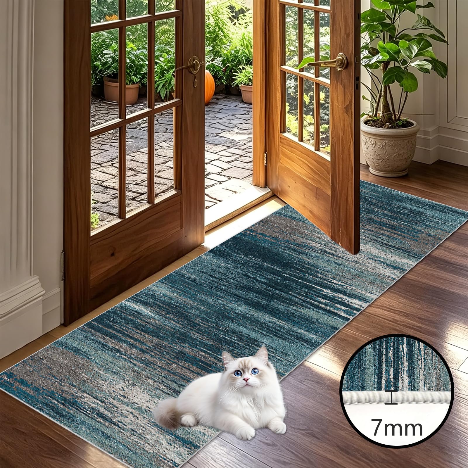 Tapis de Couloir Long 80 x 160 cm Tapis Cuisine Devant Evier