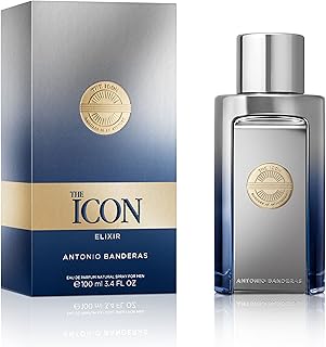 The Icon Elixir By Banderas Eau De Perfume For Men - Long Lasting - Fresh, Elegant, And Sexy Scent - Spicy, Marine, And Woody Notes - Ideal For Special Events - 100 ml