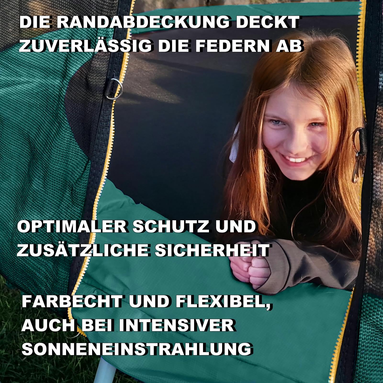 Trampolin Randabdeckung Ø 200 270 330 380 430 cm Federabdeckung Randschutz Schutzrand Umrandung Abdeckung Polsterung Ersatzteile Gartentrampoline Outdoor