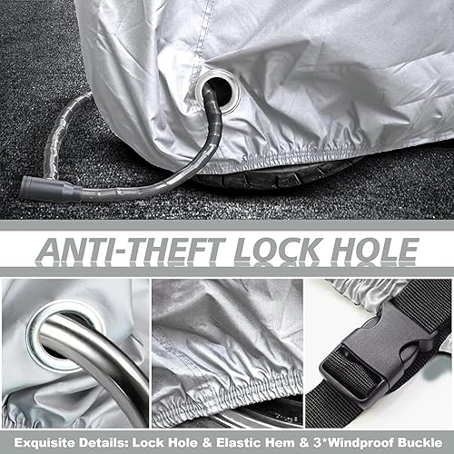 Miniatura 3 de XYZCTEM Funda de motocicleta  Protección impermeable para exteriores para todas las estaciones, apta para bicicletas turísticas, picadores y