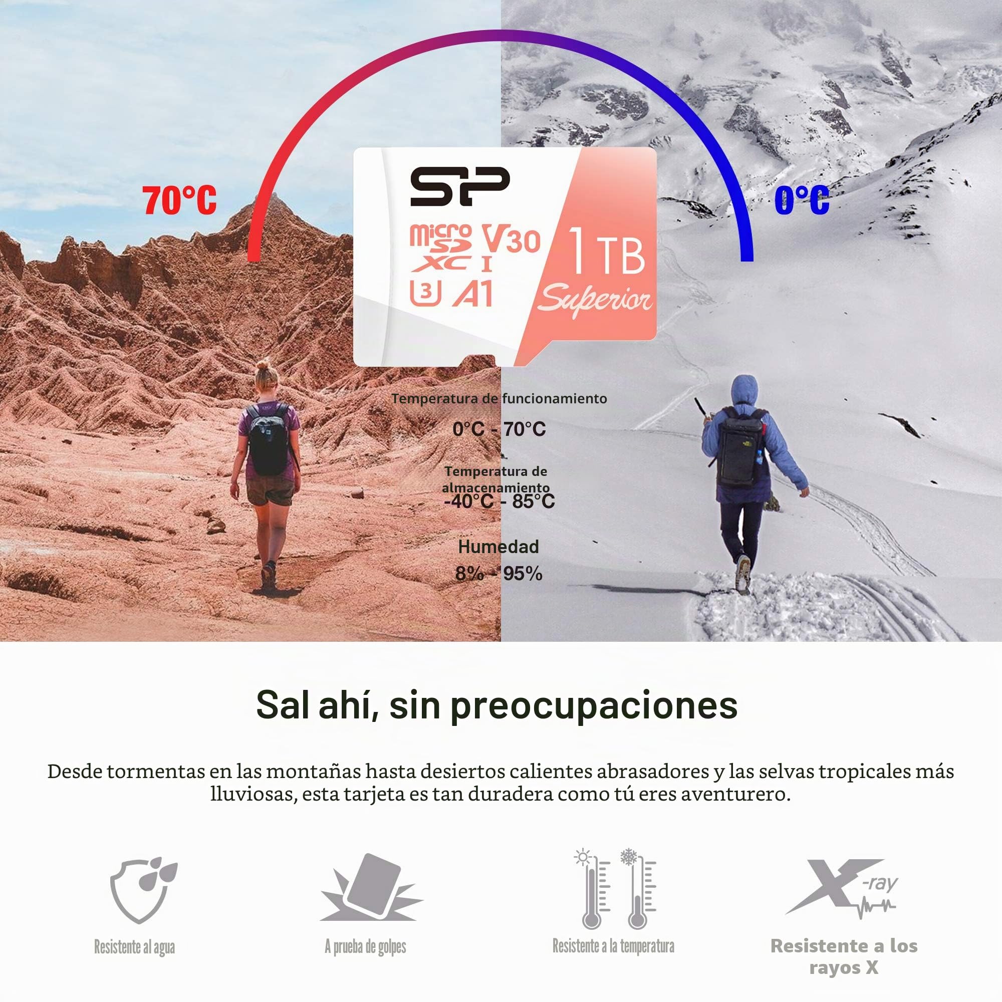 SP Silicon Power Tarjeta Micro SD de 1 TB Compatible con Nintendo-Switch, Tarjeta de Memoria microSD SDXC microsdxc de Alta Velocidad con Adaptador