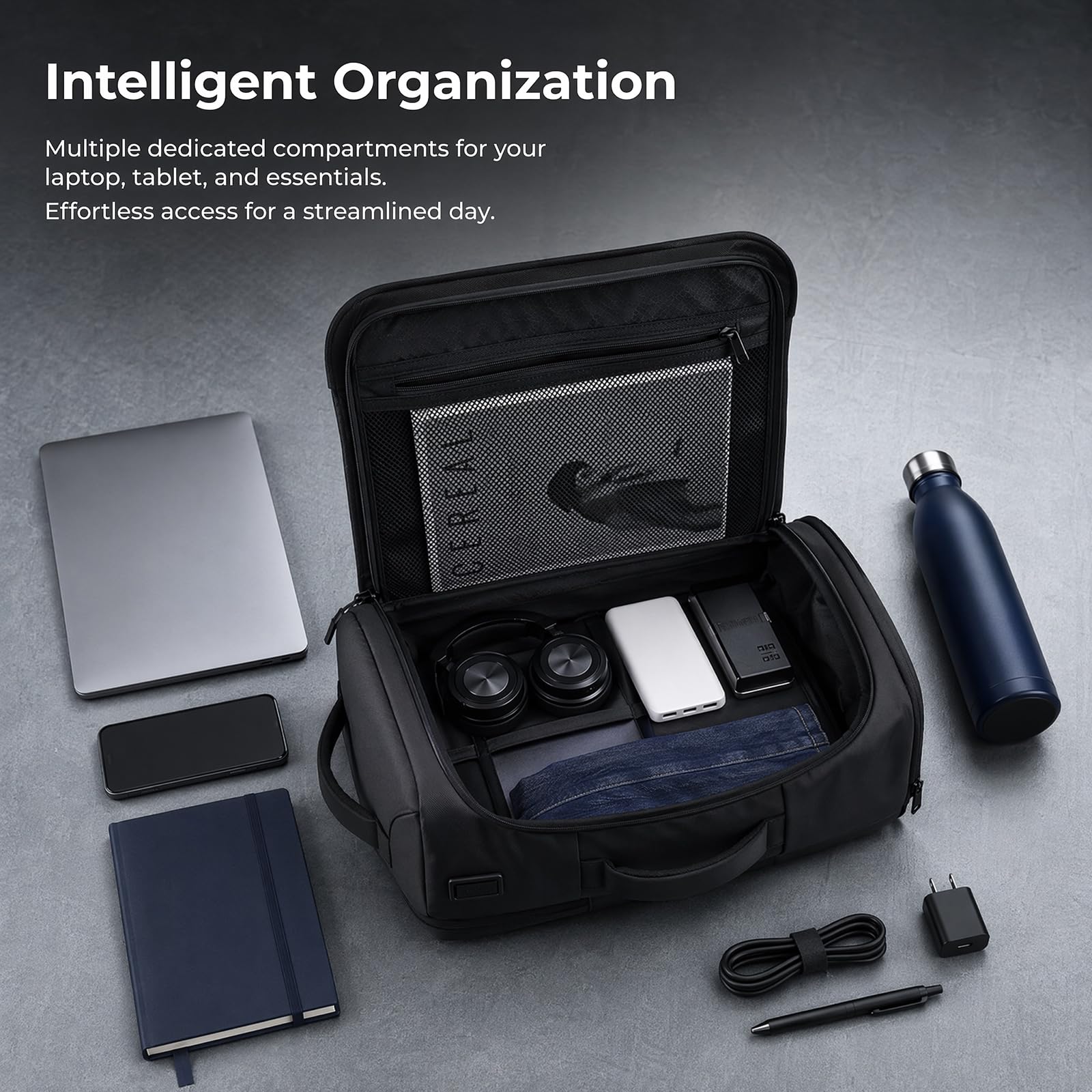 16 calowy wodoodporny plecak na laptopa USB Przekład na buty Podróże biznesowe Torba na dzień Carryall,Grey