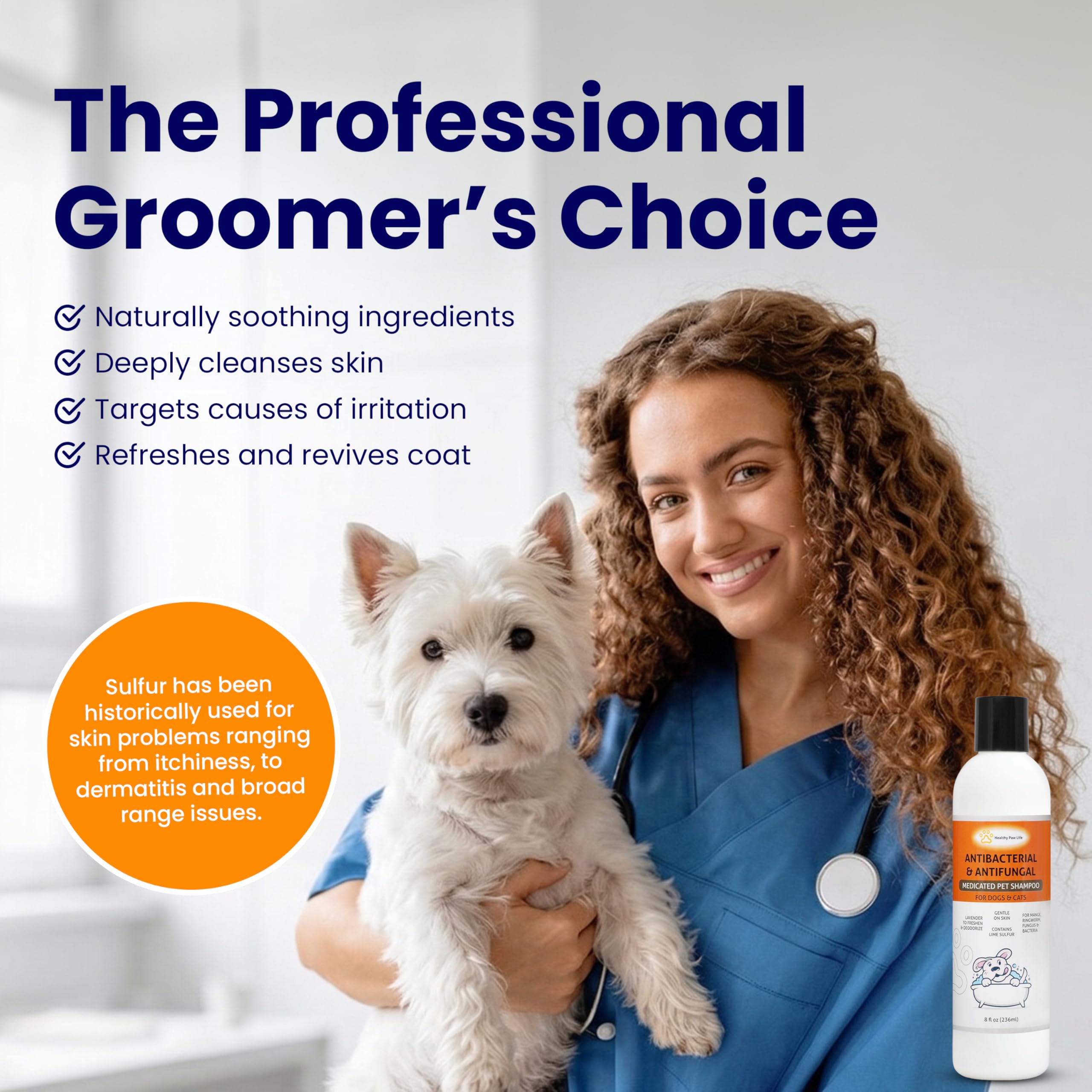 Healthy Paw Life Lime Sulfur Pet Shampoo-Pet Care And Veterinary Solution For Itchy And Dry Skin-Safe For Dog, Cat, Puppy, Kitten, Horse, 236 Milliliter 4