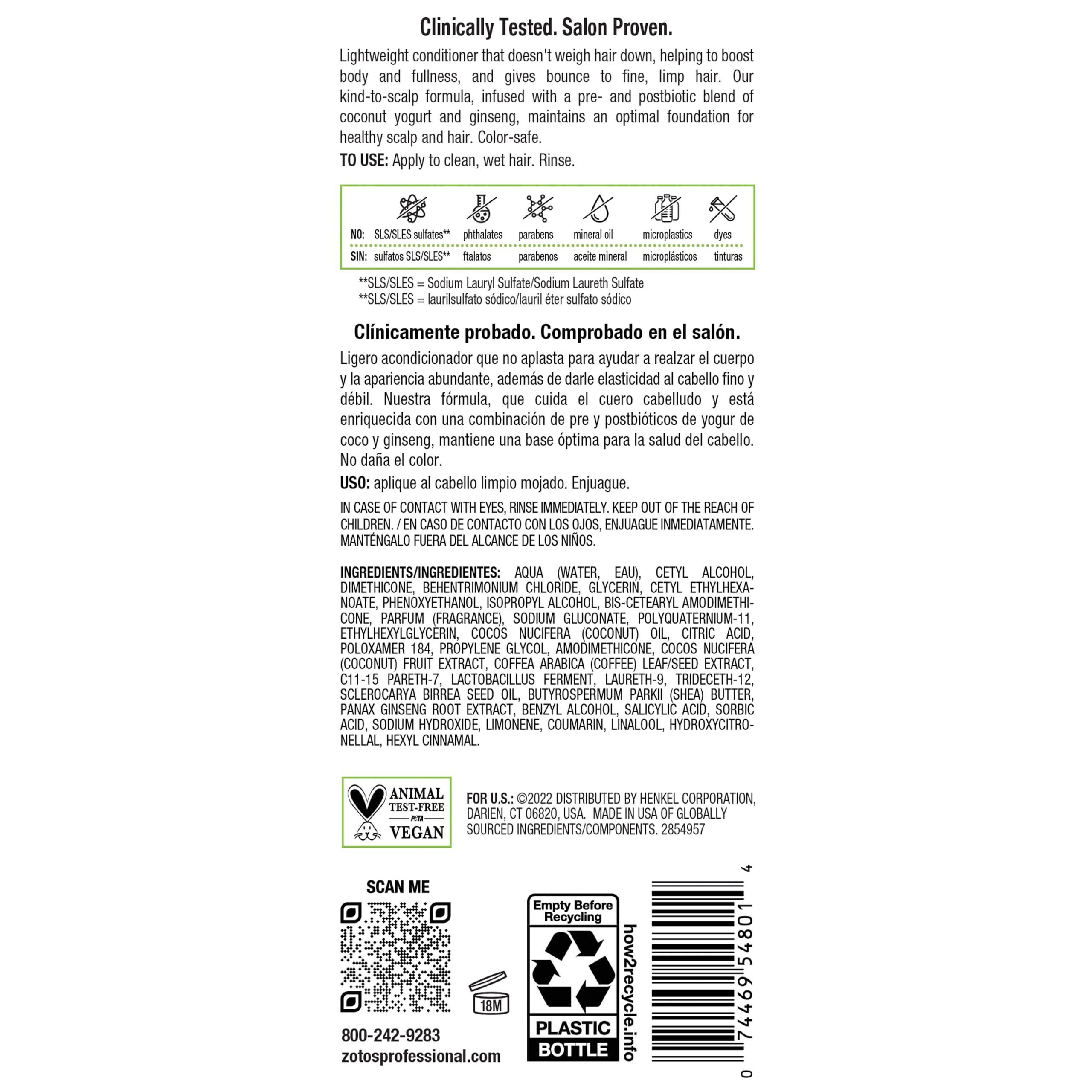 Biotera Ultra Thick & Full Volumizing Conditioner | Increases Volume to Fine, Limp Hair | Microbiome Friendly | Vegan & Animal Test Free | Paraben Free | Color-Safe