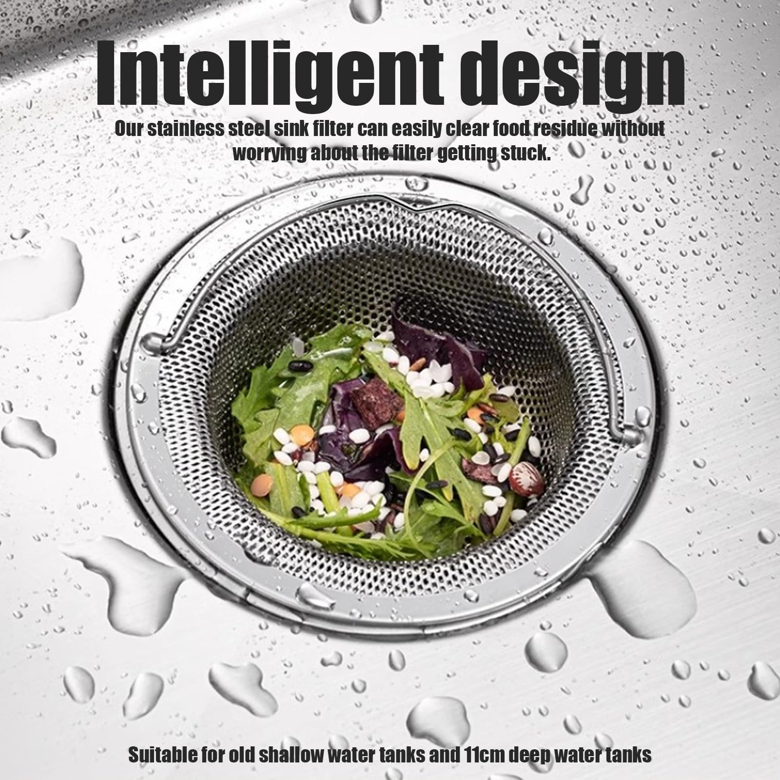 2 Filtri Per Lavandino - Acciaio Inox 304, Diametro 8 Cm, Per Cucina E Bagno, Anti-Intasamento - Foto 12