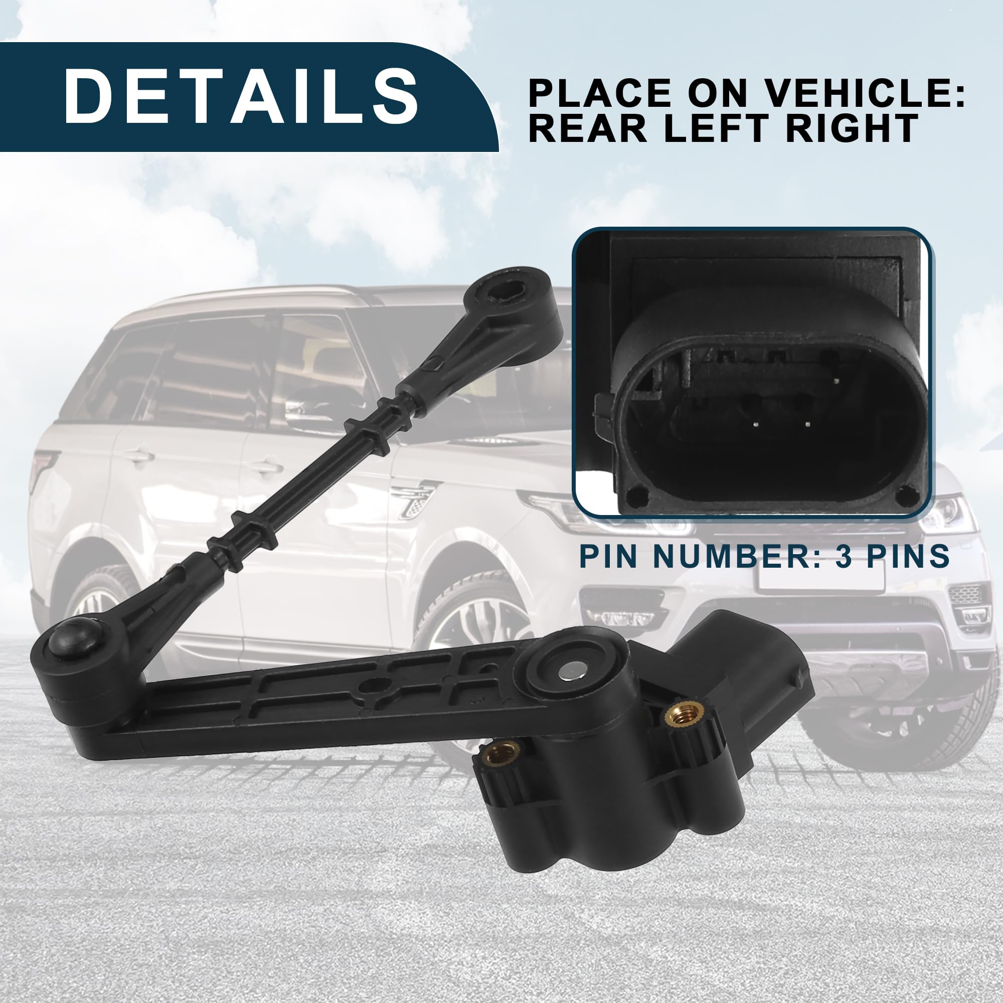 Sensore di livello altezza sospensione ad aria per Land Rover Range Rover No.LR023648 | Sensore di livello altezza posteriore sinistro destro 1 pz