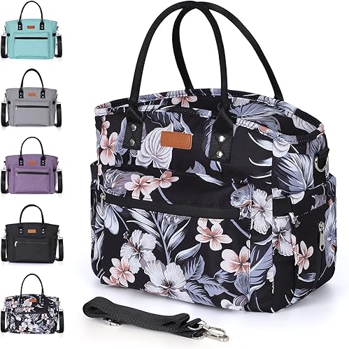 Miniatura 1 de Lonchera aislada para mujereshombres lonchera a prueba de fugas bolsa de almuerzo grande con correa de hombro extraíble bolsa de almuerzo portátil