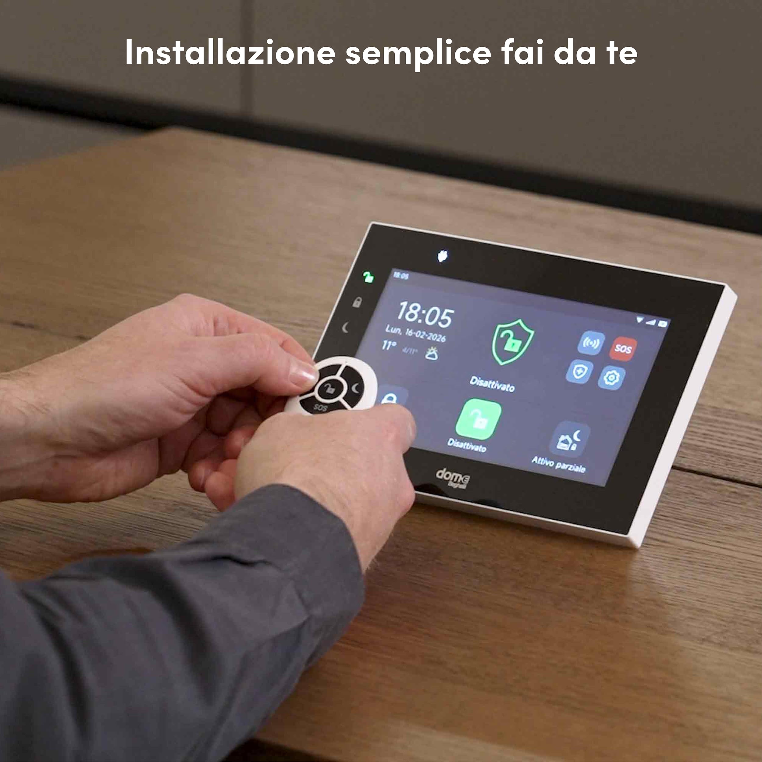 Beghelli - Kit Allarme Dom-e, Sistema Antintrusione Wireless WIFI/GSM 4G LoRa, Senza Fili, Compatibile con Alexa e Google Home, Installazione Senza Cablaggio, Pulsante SOS
