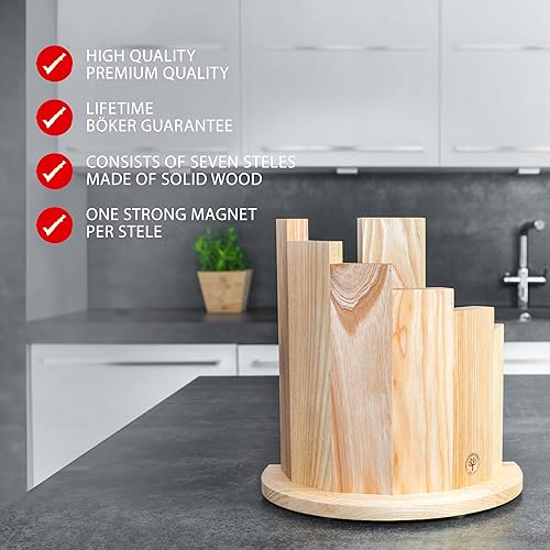 Miniatura 2 de Boker - bloque de madera magnético para cuchillos Verde oliva