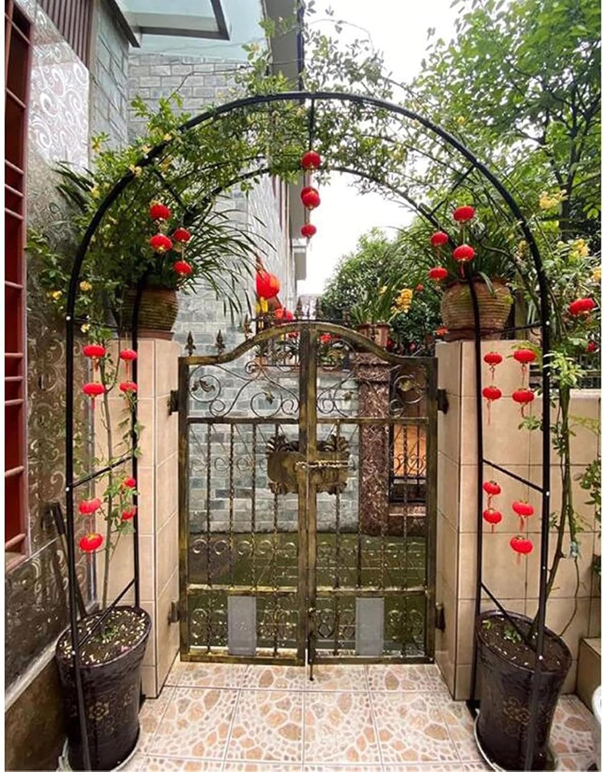 Garden Arch Arbor Metal Frame Archway Wide 120CM 140CM 160CM 180CM 200CM 240CM 280CM