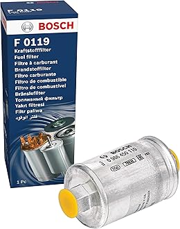 Bosch F0119 Car Gasoline Filter - Separates Particles from Fuel - Protects the Injection System