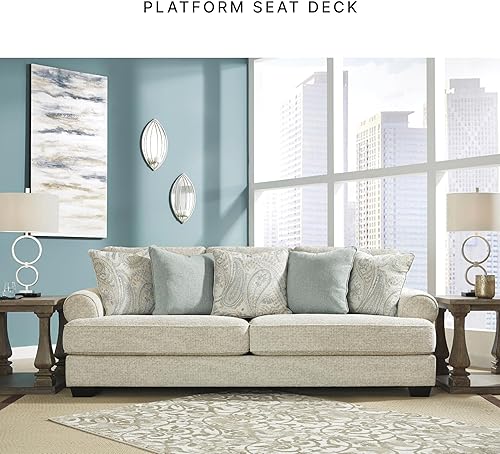 Vista 8 de Signature Design by Ashley Monaghan Classic - Silla tapizada de gran tamaño con almohada, color marrón claro