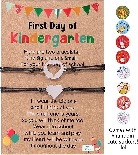 First Day Of Kindergarten Bracelet, Back To School Bracelet Mommy And Me, Back To School Gifts For Kids, First Day Of School Bracelets For Mom And