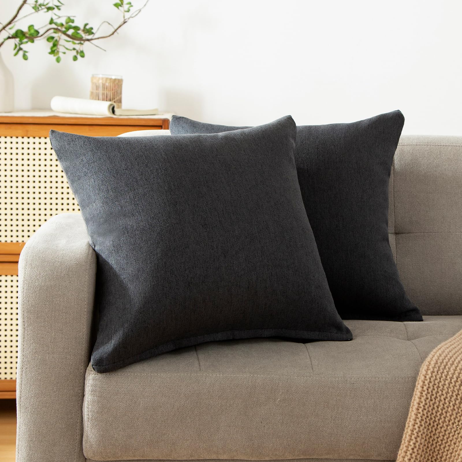 suzusan アルパカ クッションカバー ブラック　グレー suzusan（スズサン） | REAL Style online shop