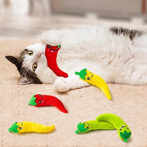 Miniatura 4 de MALLMALL6 2 juguetes de Navidad con hierba gatera de bastón de caramelo, regalo para gato, para interiores, masticable, mordida de gato, juguetes