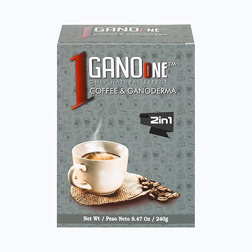 4 cajas GanoOne 2 en 1 Reishi - Café instantáneo con extracto de ganoderma orgánico - Mezcla con crema - Fácil de usar 20 bolsas individuales -