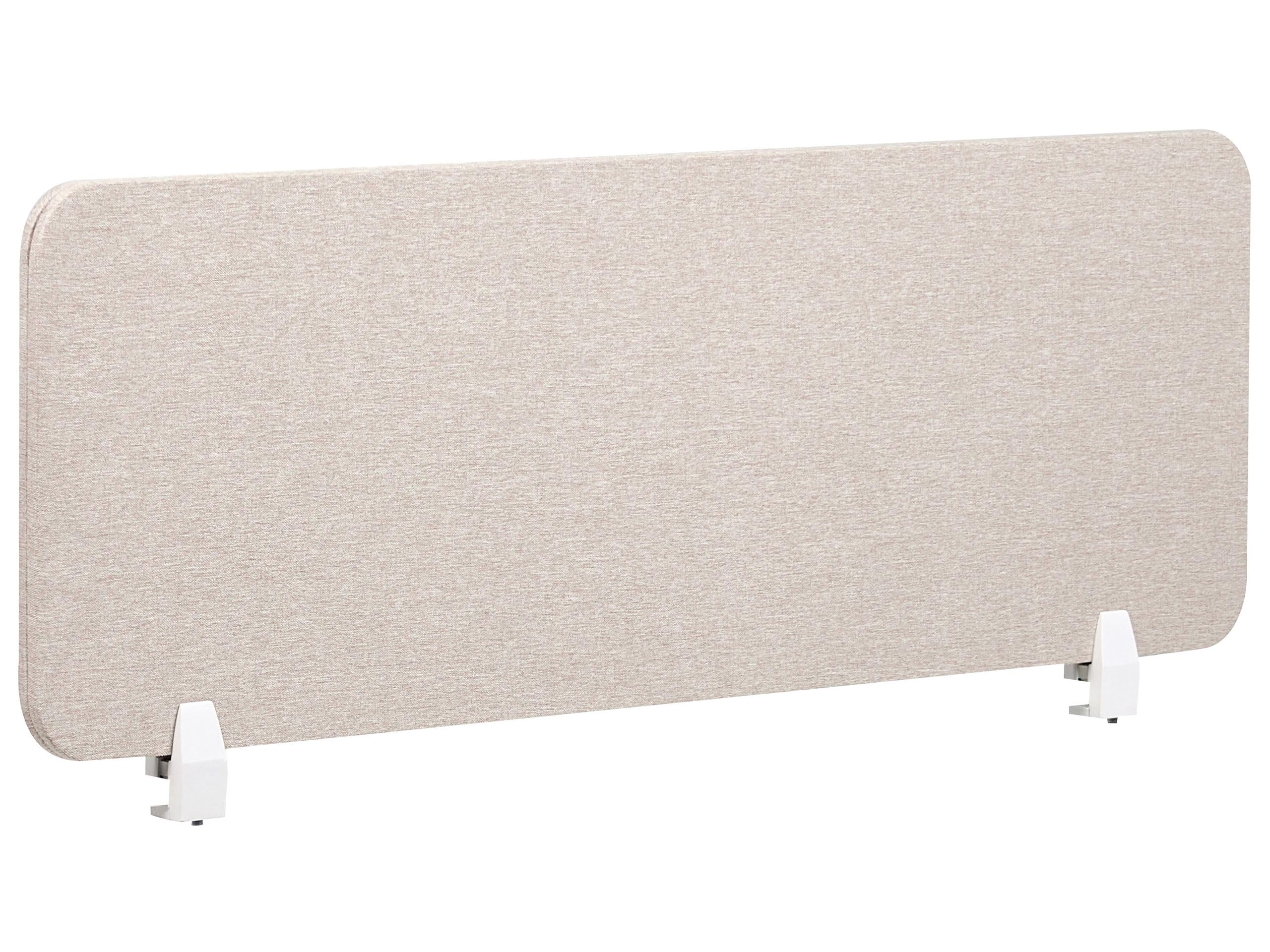 Beliani Panneau de Bureau Acoustique en Feutre Pet Tissu 120 x 40 cm Beige Wally