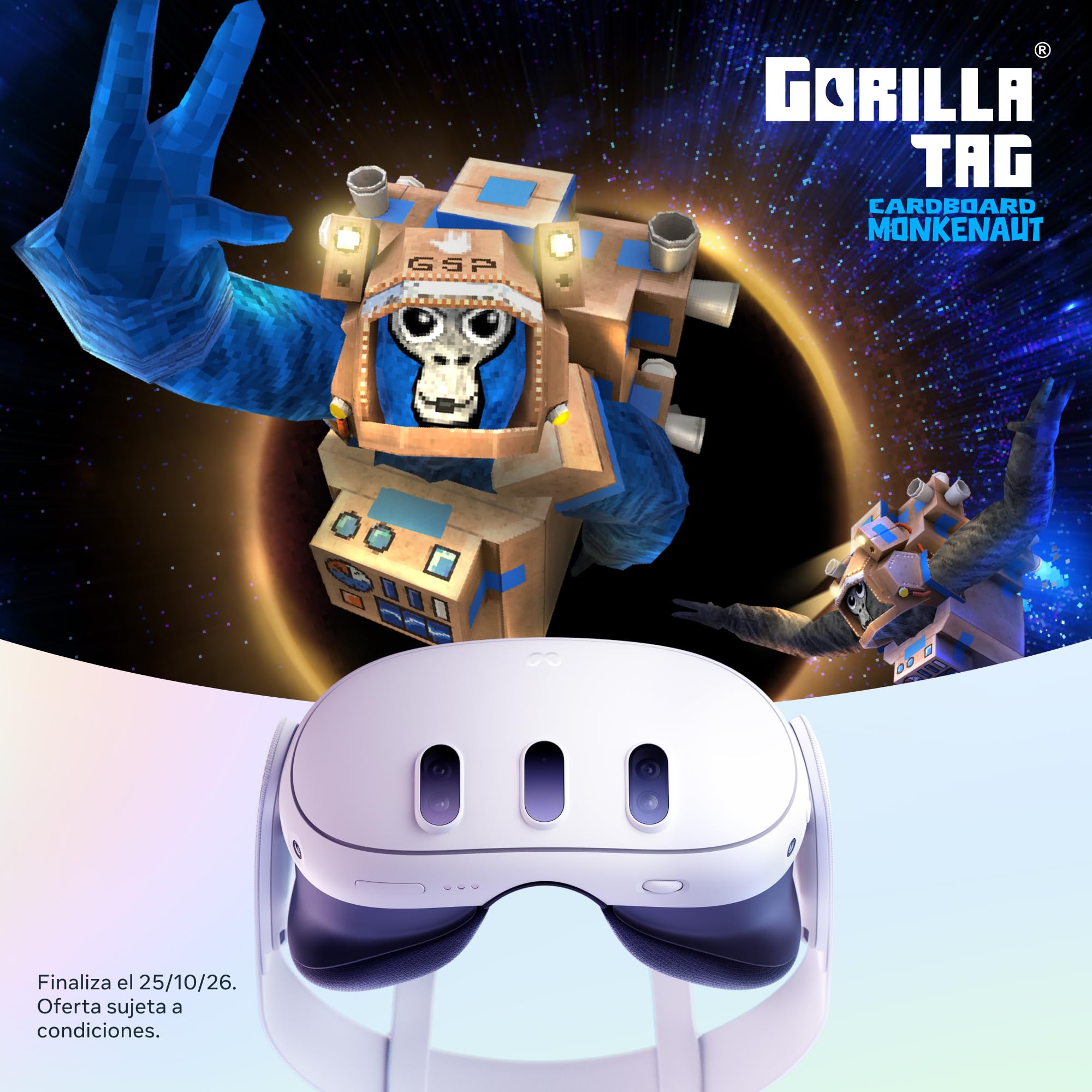 Meta Quest 3 512 GB | Gafas de realidad virtual sin cables — Pack Cardboard Monkenaut — Exclusivo de Amazon