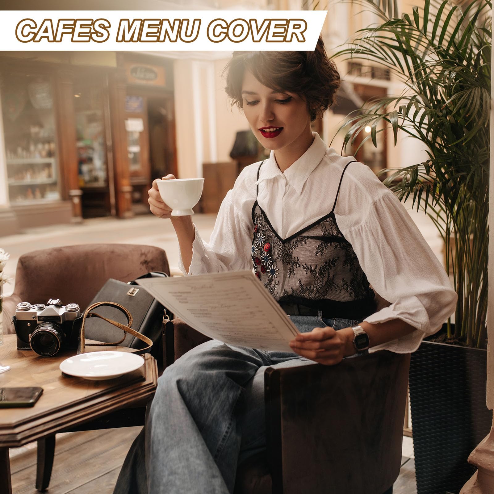 PATIKIL Okładki menu, 20 sztuk, pokrowiec na restaurację, przezroczyste rękawy, przezroczyste, 4 strony, 8 stron, plastikowe foldery, foldery, do baru, restauracji, ciężarówki, koktajli, menu, czarne,