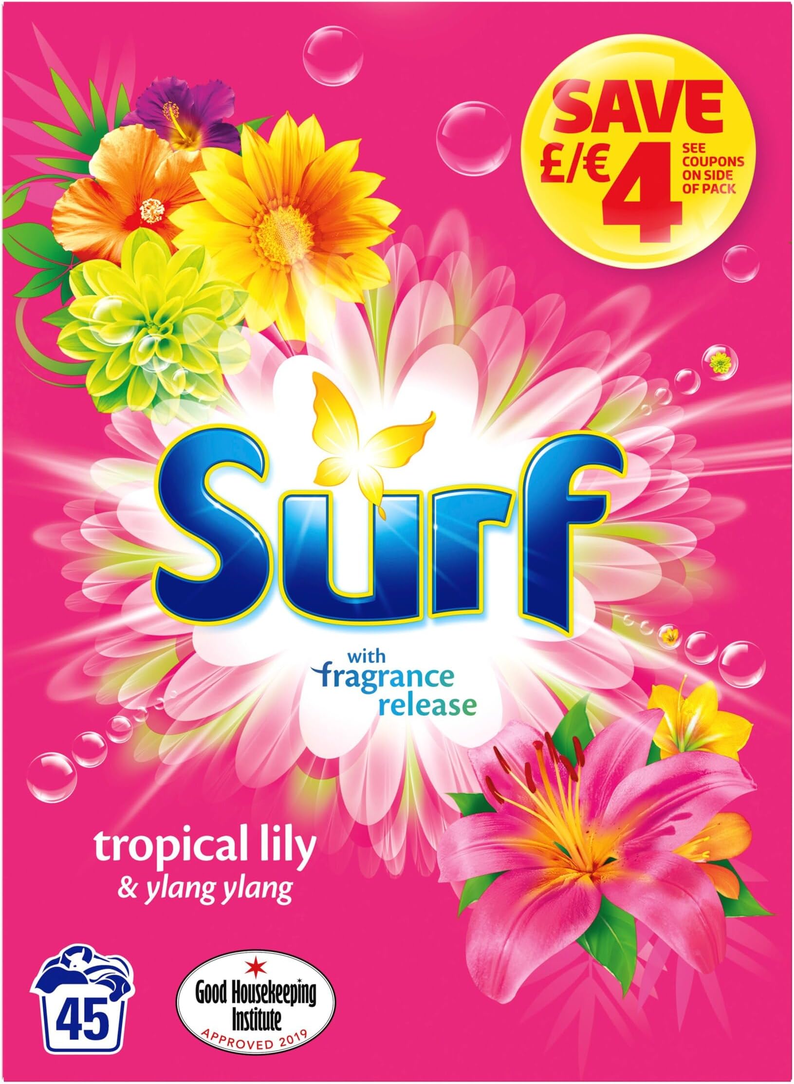 Tropical Lily & Ylang 45 Wash Washing Powder, 3.185kg