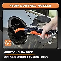 Vista 6 de Bomba de transferencia de combustible portátil, punta de empuje, bomba de sifón eléctrica a batería para transferir gasolina, combustible, diésel