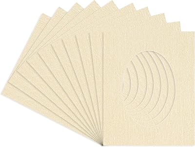 CountryArtHouse Fresh Linen Canvas Acid Free 11x14 Oval Picture Frame Mat with White Core Bevel Cut for 8x10 Pictures - Fits 11x14 Frame - Pack of 1 Matboard