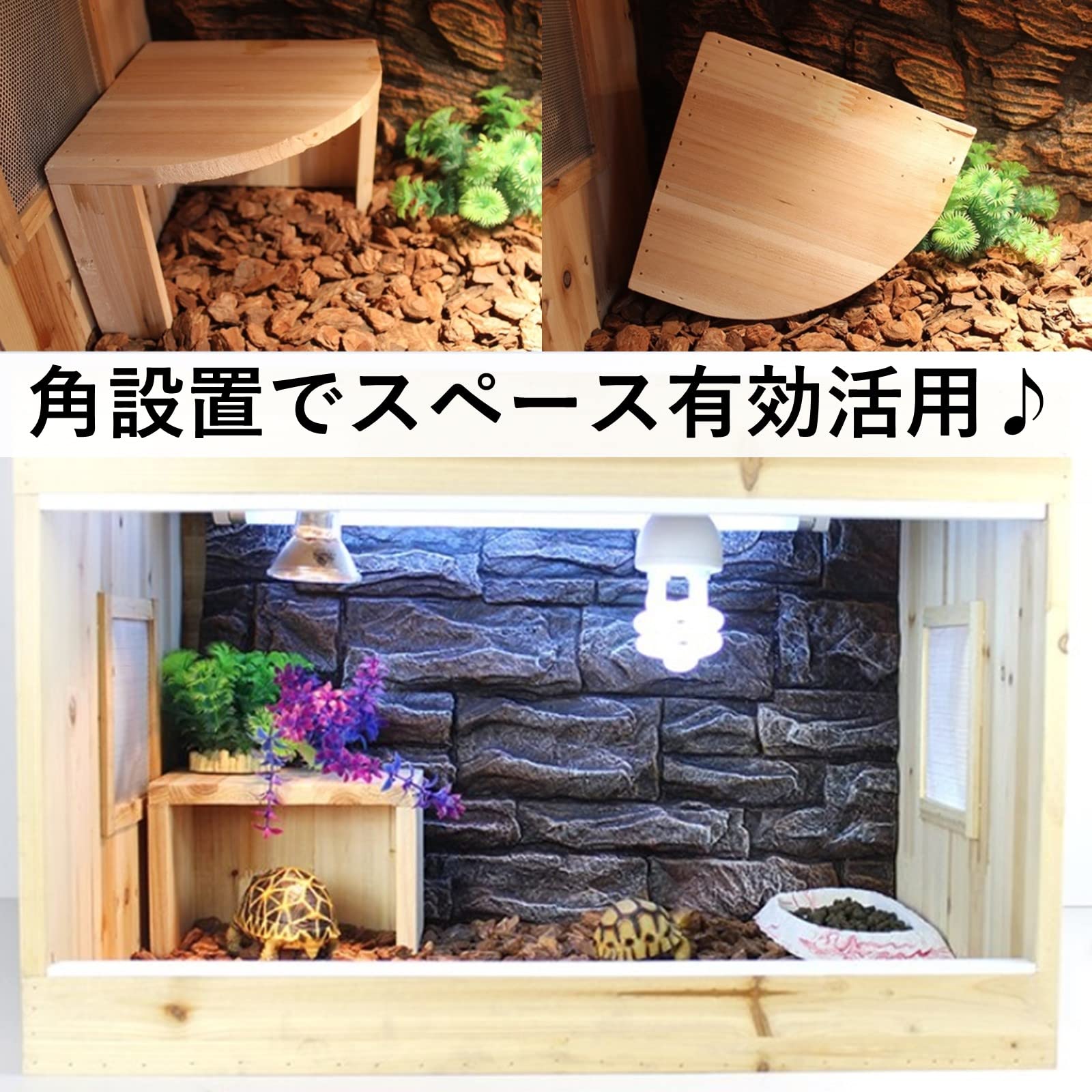 Amazon | heizi 隠れ家 シェルター 爬虫類 リクガメ 亀 カエル トカゲ