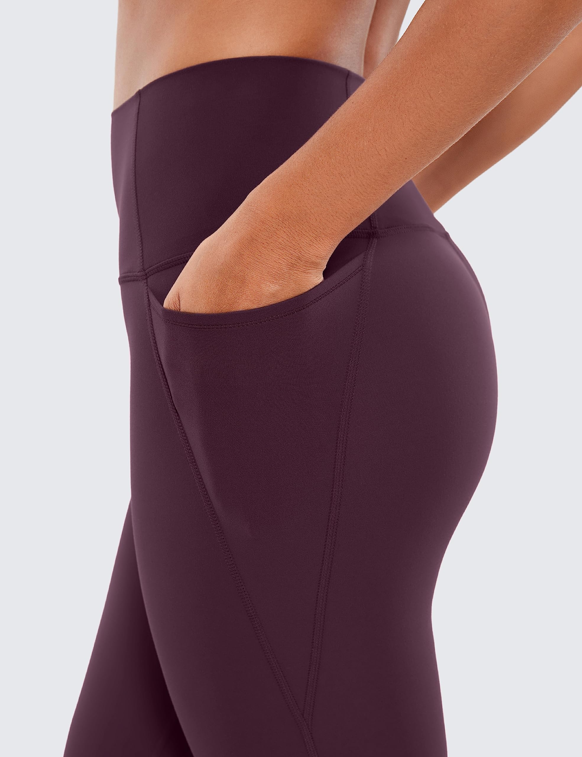CRZ YOGA Femmes Butterluxe Leggings Capri Taille Haute avec Poches Entraînement Pantalon Yoga - 48cm/53cm
