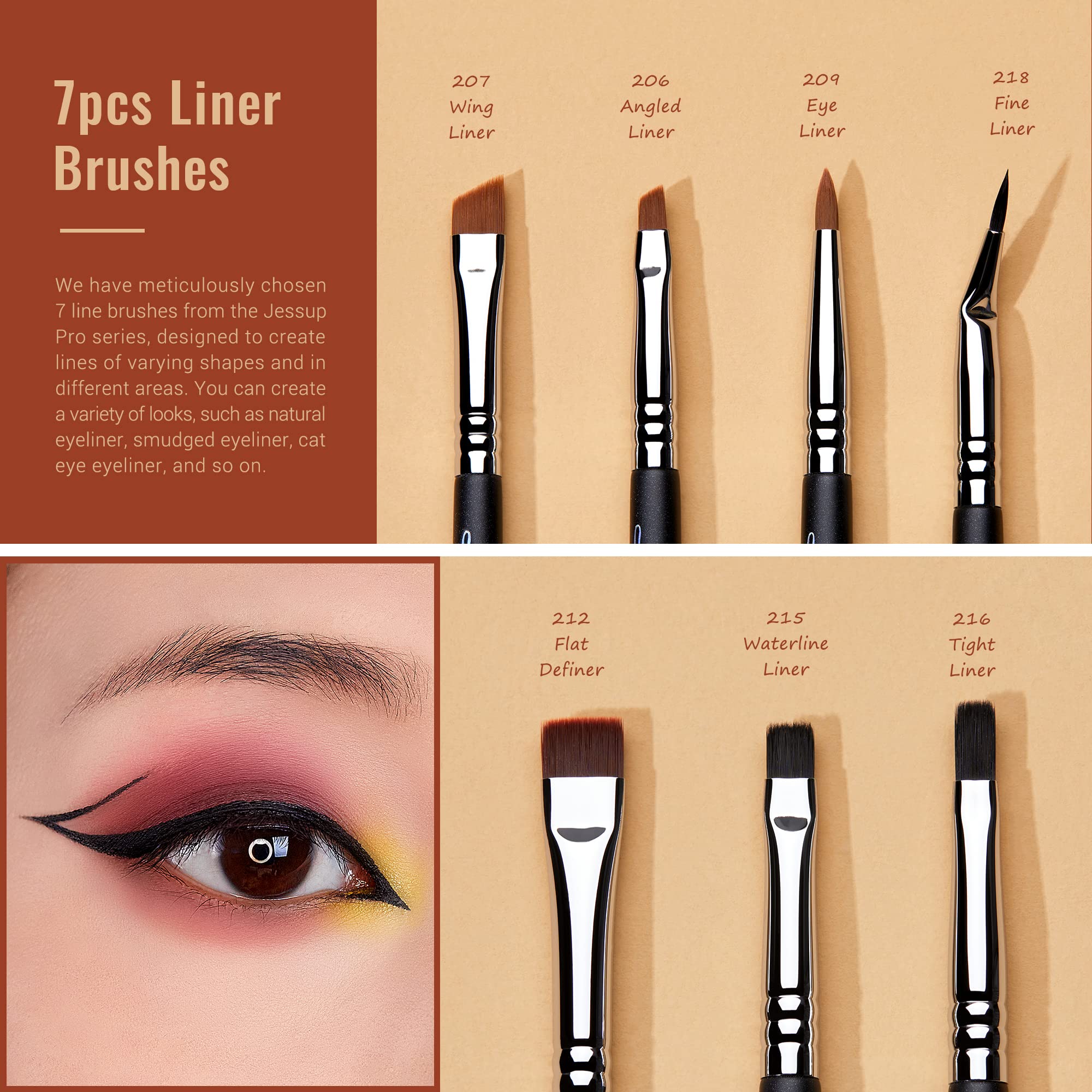 Jessup Pinselset Makeup T498+T341