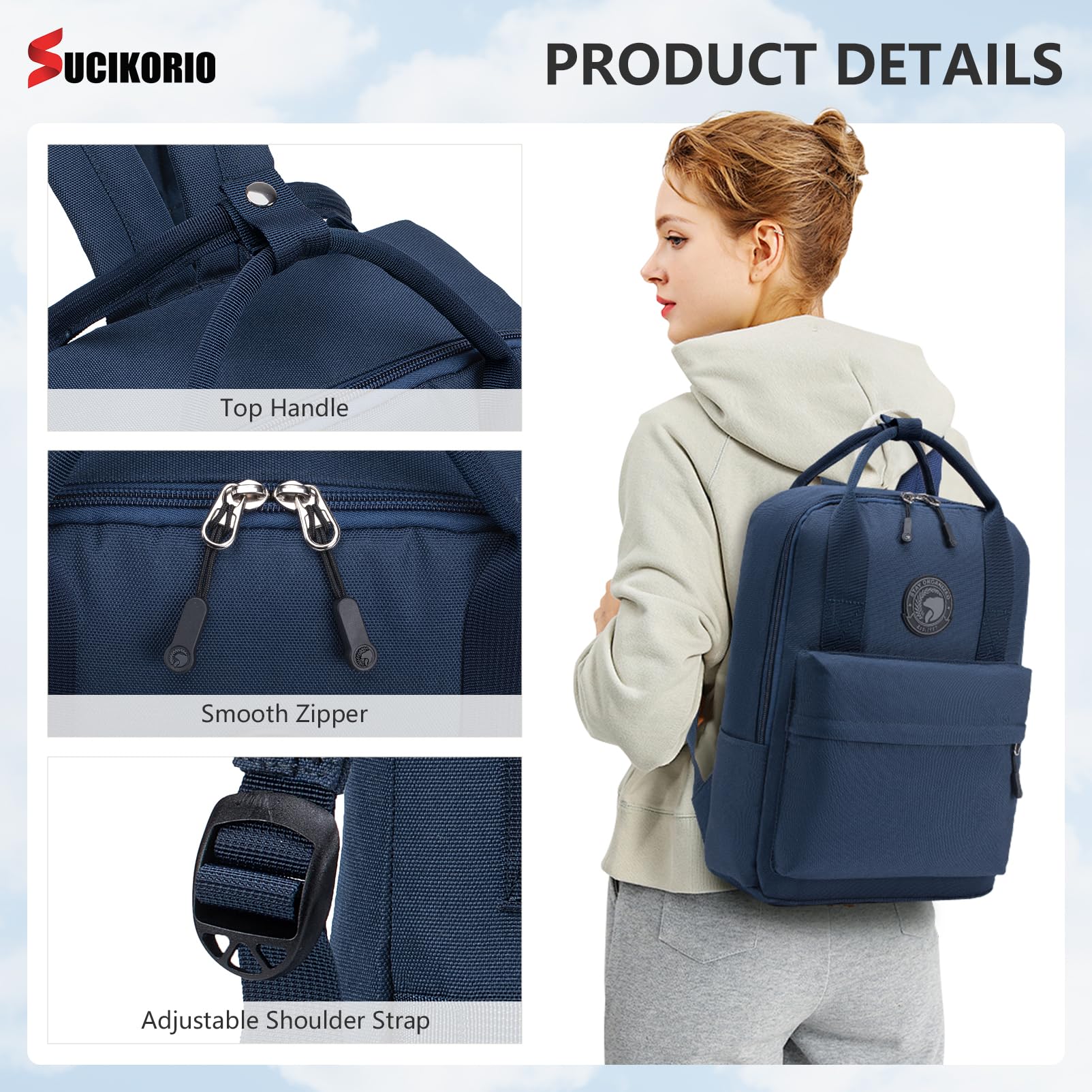 40x30x10cm Lufthansa British Airways Reiserucksack Handgepäck Flugzeug, Wasserdicht Oxford Handgepäck Travel Rucksack mit 14 Zoll Laptopfach Daypack Schulrucksack für Damen, Herren, Reisen