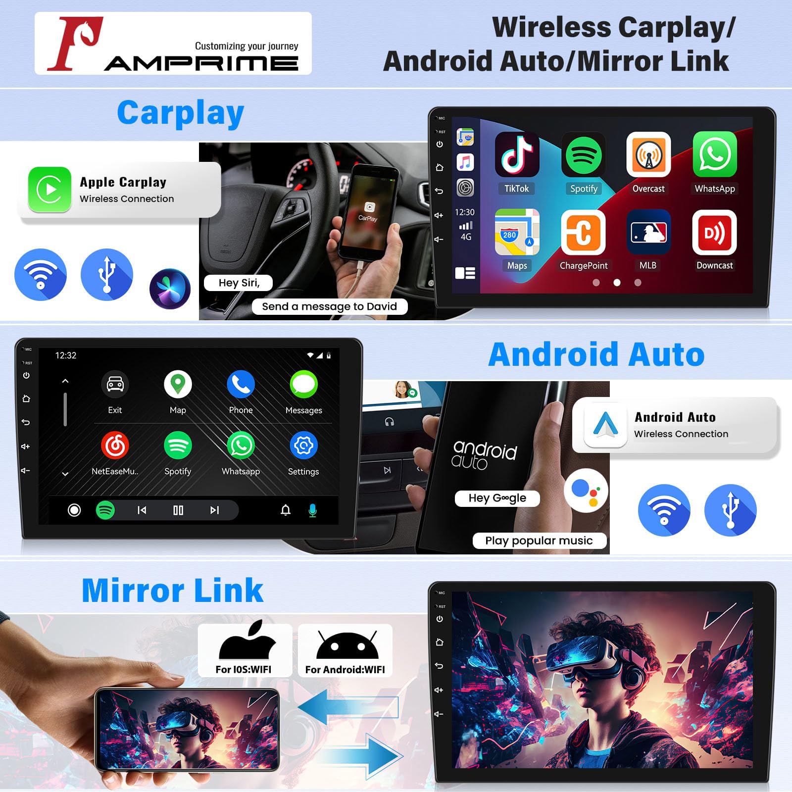 ESSGOO 9 Androd 14 Autorado Für Toyota RAV4 2007-2012 Carplay USB Type C Autoradio Digitalradio Dab 4 64gb Optional Rds Am Fm Carplay Android Auto Bluetooth Eq Usb Gps Navi Wifi Touchscreen