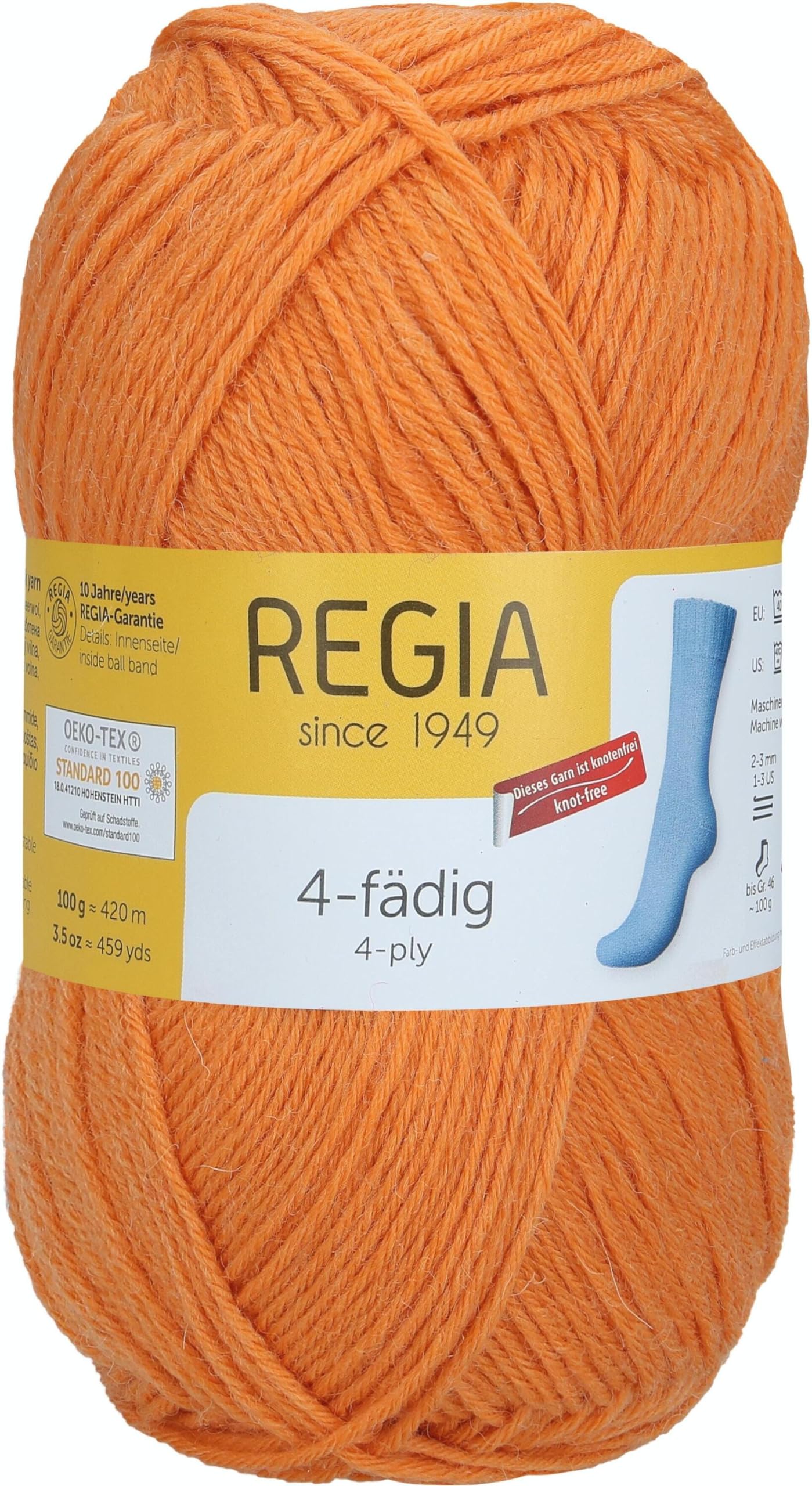 Regia Pumpkin Schachenmayr 4-Ply Plain 100 G Hand Knitting Yarn