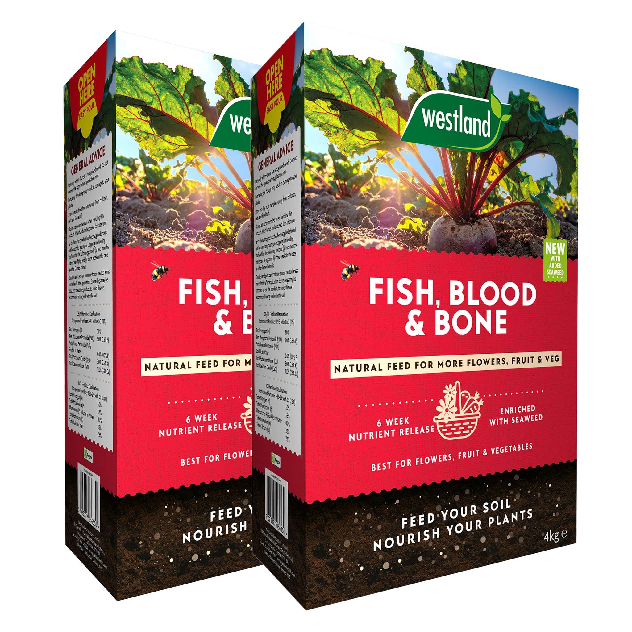 Westland Fish, Blood & Bone 4kg x 2