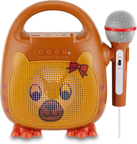 Singimals - Altavoz de karaoke para niños con micrófono, da rienda suelta a la superestrella interior de tu hijo, Bluetooth v5.1, tiempo de