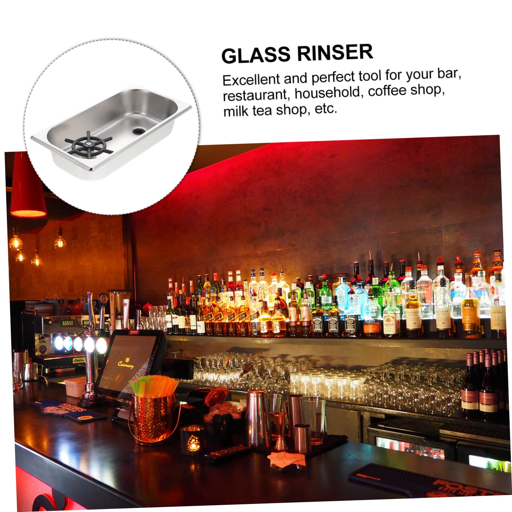 SHINEOFI Edelstahl Barbecherspüler mit Hochdruck Reinigung und Silikon Düsensystem Automatischer Glasreiniger für Küchen und Riegel Schneller Tassenreiniger