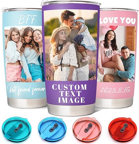 Miniatura 9 de Enterprise - Vaso personalizado con nombre grabado  Vaso de acero inoxidable personalizado de 20 onzas con tapa y pajilla, taza de café de viaje