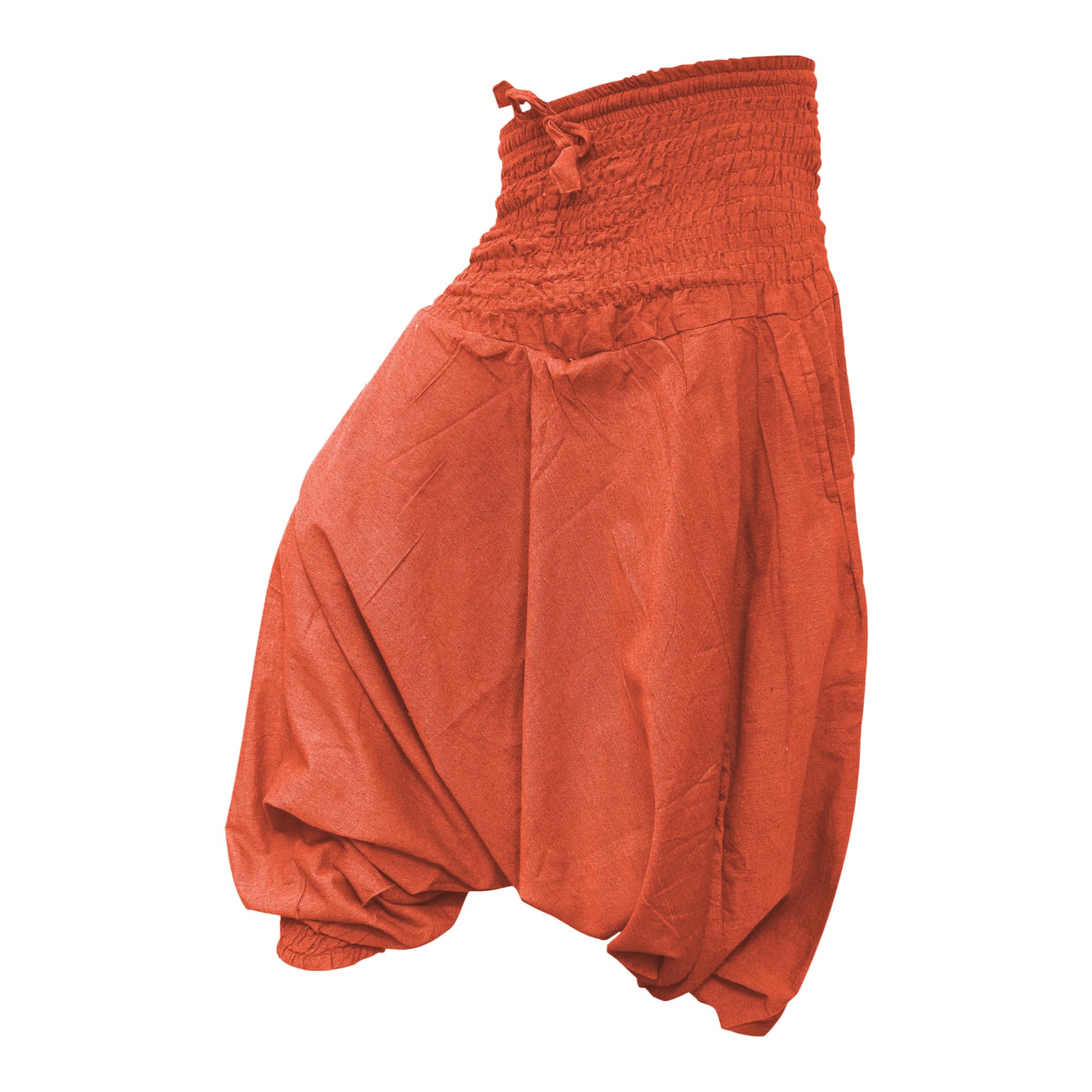 Shopoholic Fashion Women's Orange Aladdin Harem Pants Boho Baggy Trousers Loose Fit Yoga Hippie Clothes,