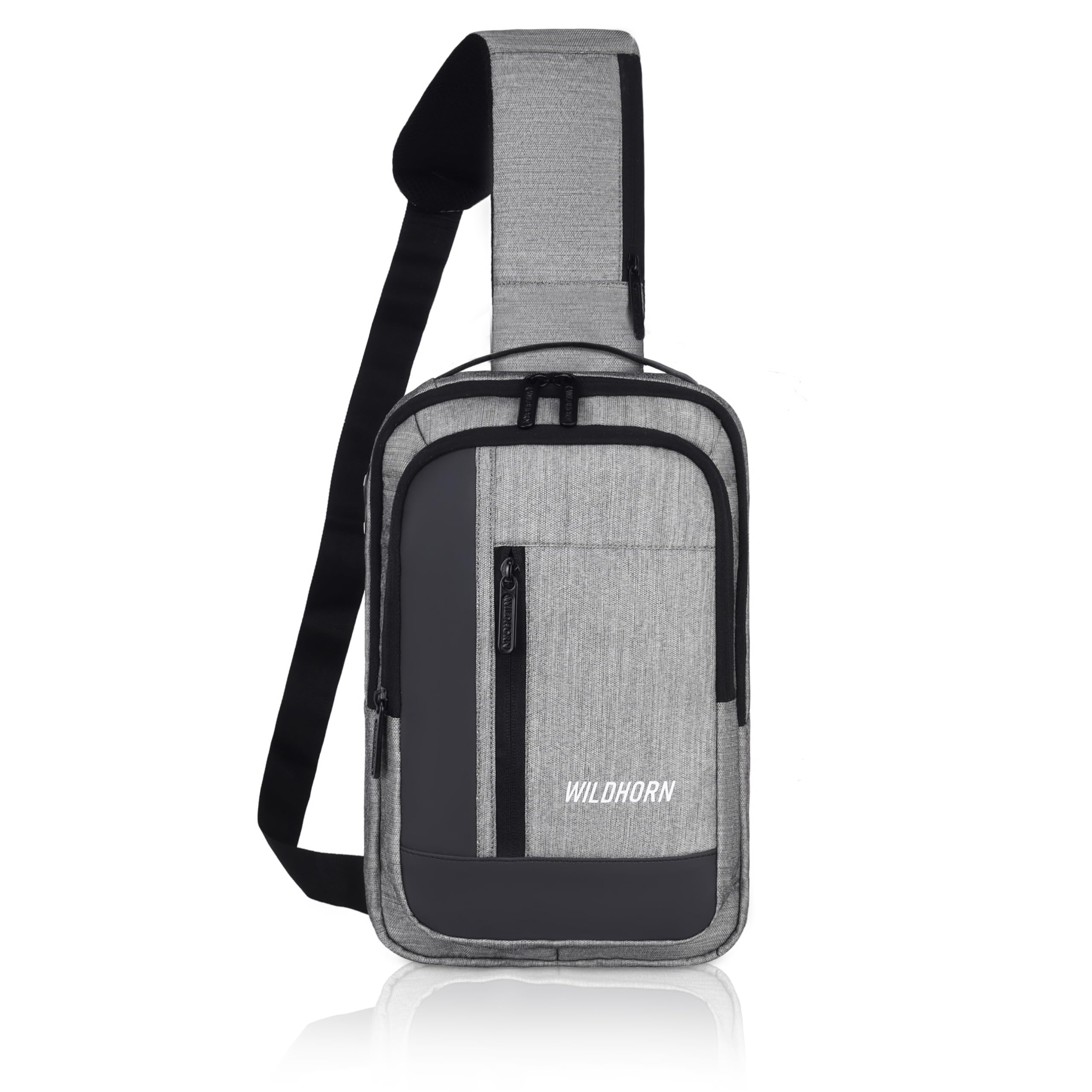 WildHorn Sling Crossbody Bag for Men, Stylish Chest Shoulder Bag for Men & Women,Adjustable Strap for Commuting Travel Outdoor Activities
