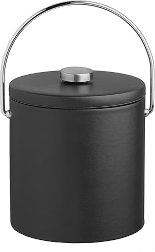 Kraftware Contempo Collection - Cubeta para hielo, 3 cuartos de galón, color negro
