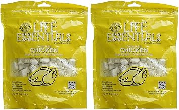 All-Natural Freeze Dried Chicken Treats for Dogs & Cats No Grains, Fillers, Additives and Preservatives Proudly Made in the USA - 2 Pack (5 oz. Bag)