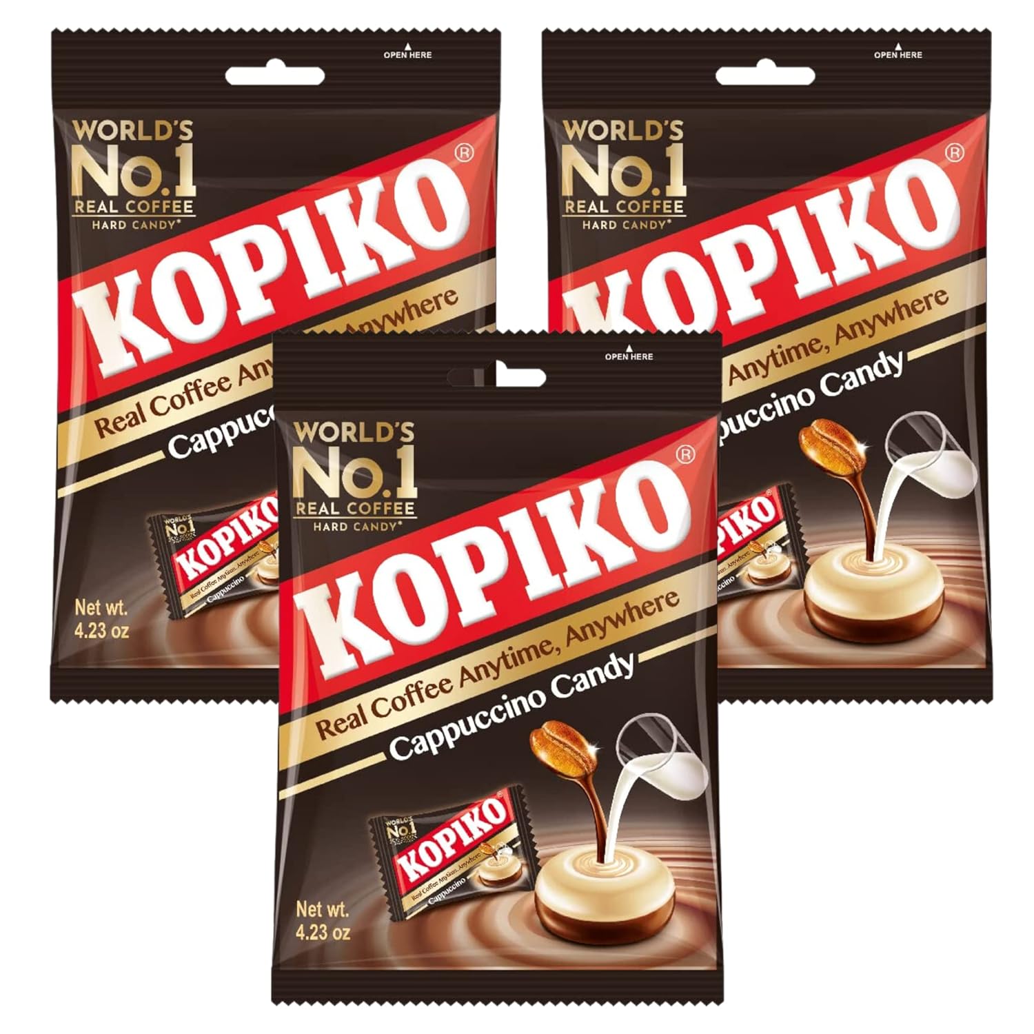 Cappuccino Candy Bundle. Includes Three4.23 Oz Bags of