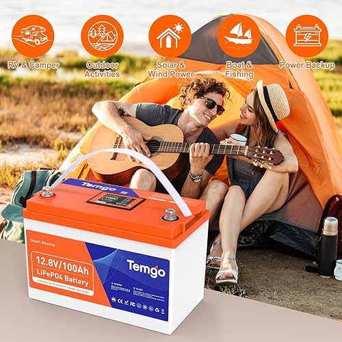 Miniatura 7 de Batería de litio LiFePO4 de corte de baja temperatura de 12 V 100 AH con pantalla inteligente táctil y monitoreo de aplicaciones BMS integrado de