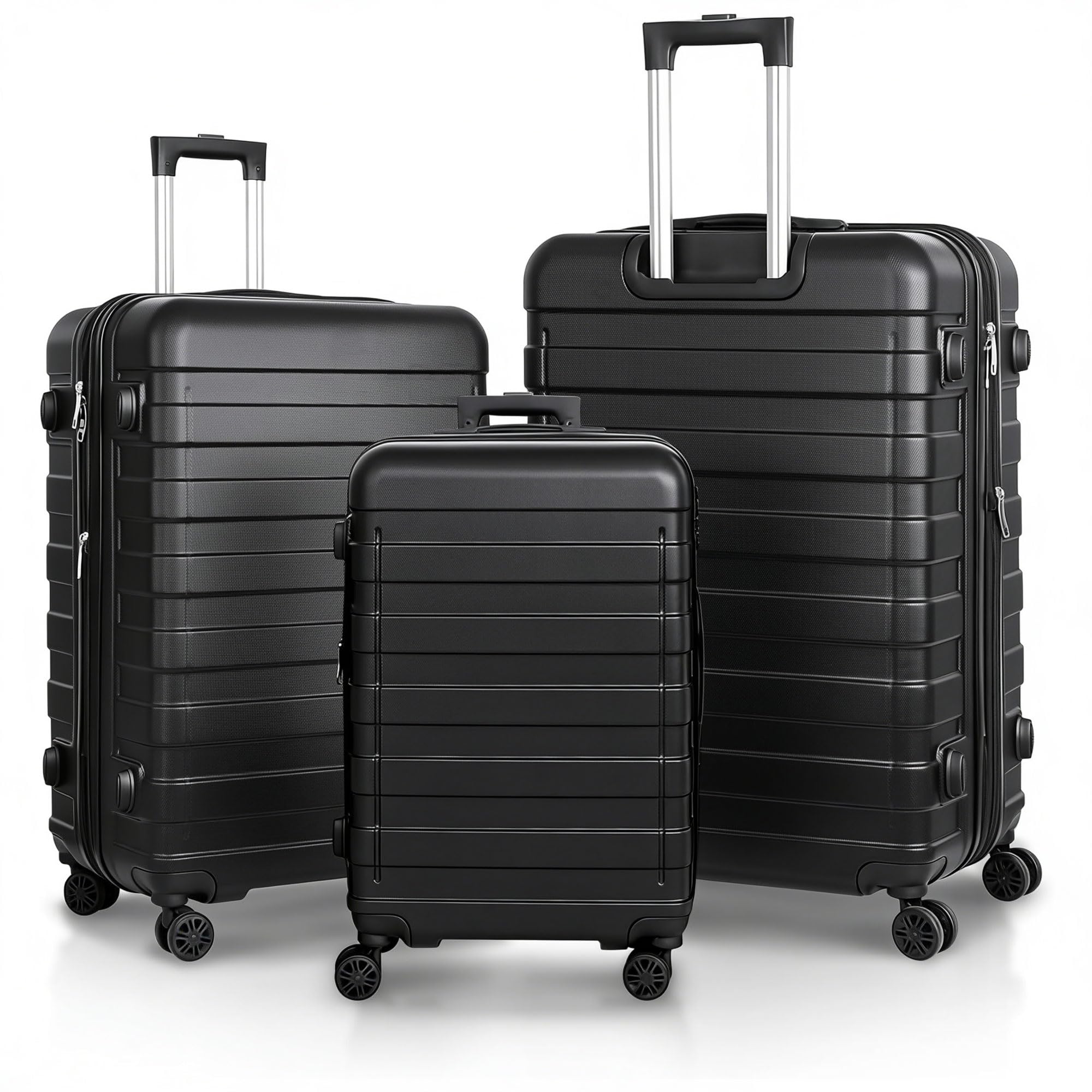 SUPER DEAL Luggage Set 3 Piece ABS Suitcase Set 22 26 30 inch Hardside Expandable Luggage with Spinner