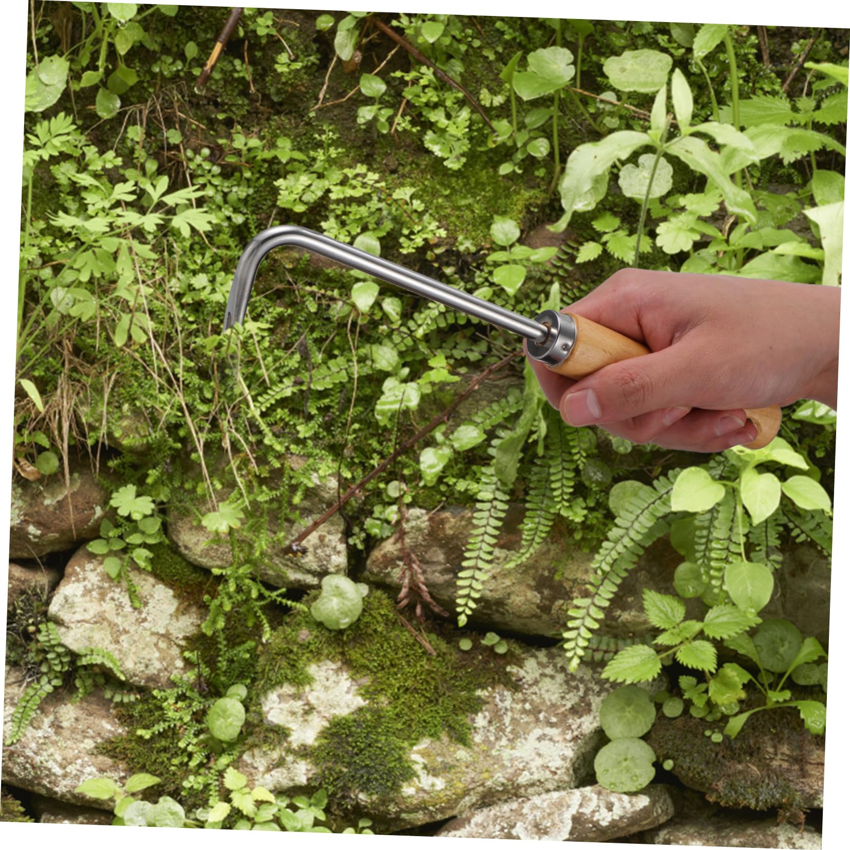 4 Stück Jätwerkzeuge Pflanzen entfernen entwurzeln Anlage Entfernung Lockerung Handwerkzeug für Gartenarbeit L-förmiges Unkrautstromwerkzeug multifunktionales Unkrautjätgerät Eisen