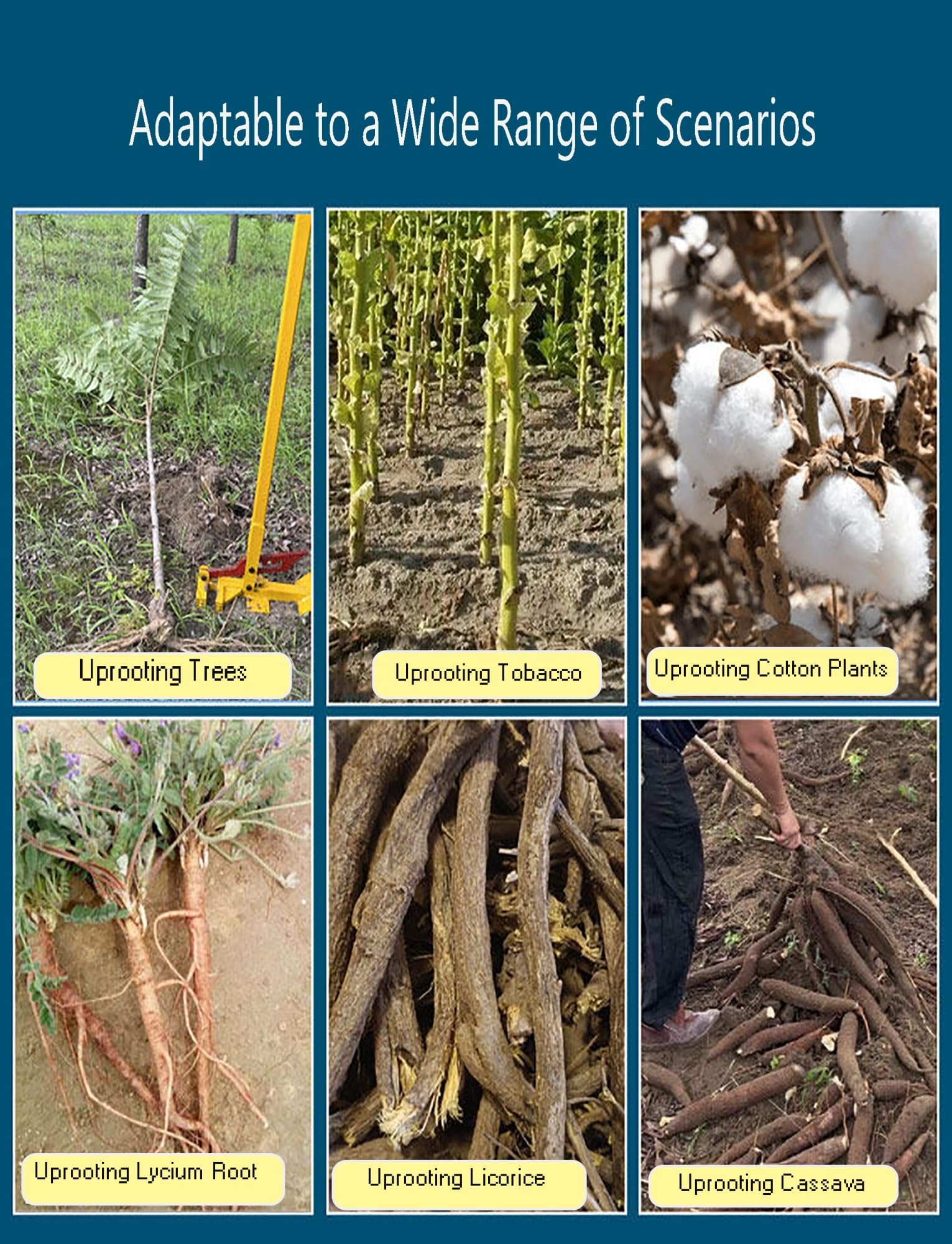 Strumento manuale per rimuovere erbacce per radici profonde, sradicatore per piccoli alberi e arbusti, strumento manuale da giardino con manico lungo, in acciaio resistente