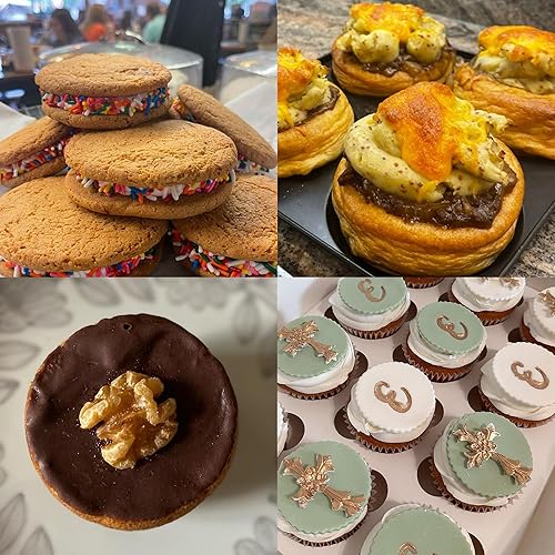 Miniatura 7 de 2 moldes redondos de silicona para hornear, molde de sándwiches de desayuno grandes de 4 pulgadas para pastel Whoopie, moldes antiadherentes para