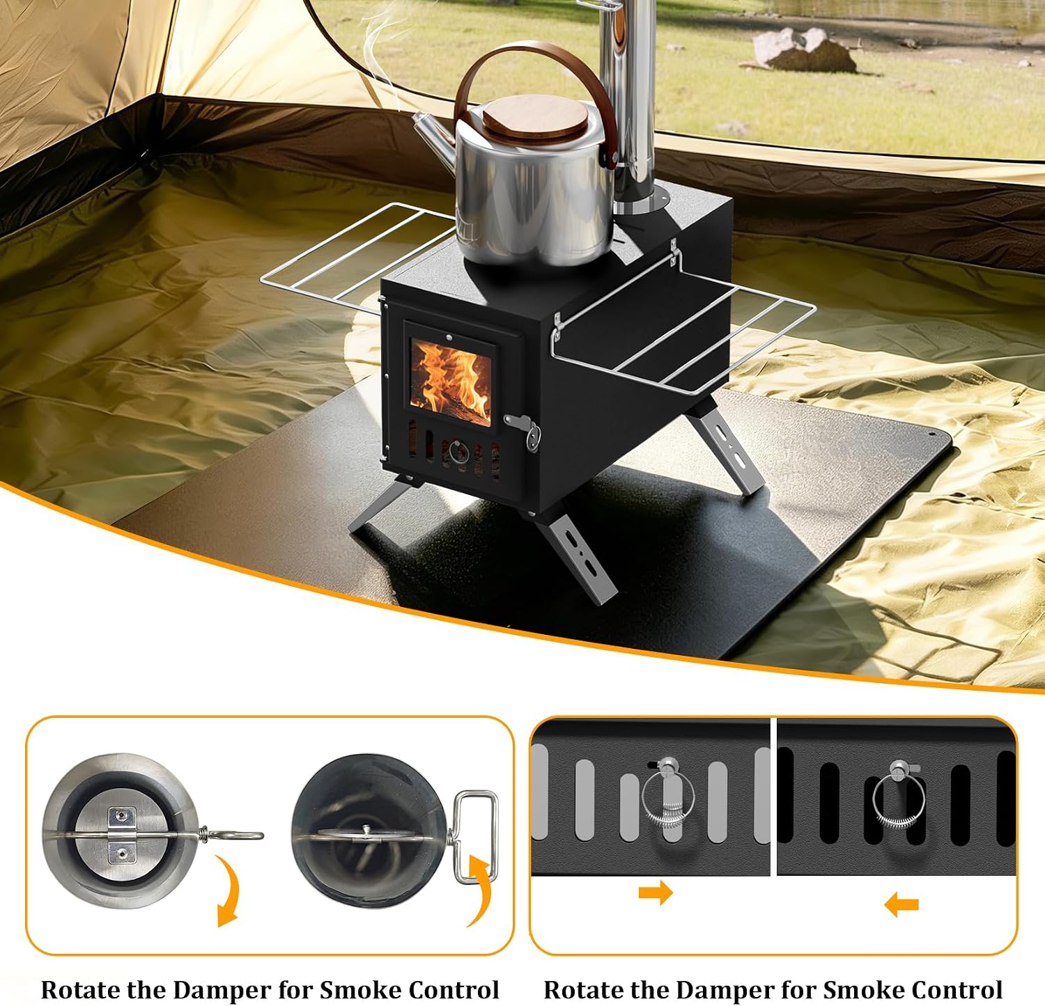 portable Hot Tent Stove camping heaters for tents Outdoor Heating & Cooking